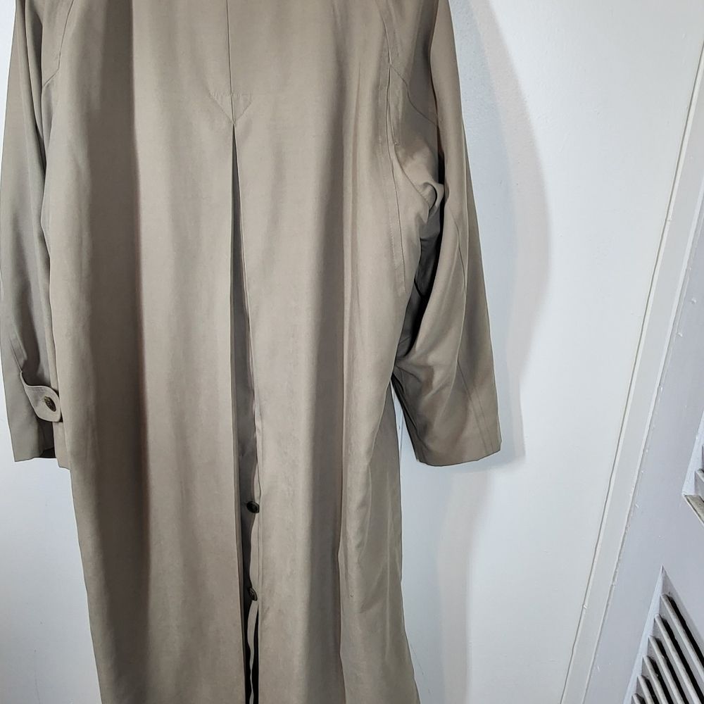 Long Women's Trench Coat in Light Taupe - Picture 4 of 14